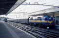 ACTS pulls two Alpen Express trains from Venlo (NL) to Utrecht Centraal and further empty to Amsterdam Watergraafsmeer: ACTS 1253 with train 13216 (from Seefeld, AU) and ACTS 1255 with train 13206 (from Brig, CH), February 2002