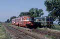 From right to left: CFR 77 0091 (+ 77 0999) as passenger train PM 3733 (Nadab, RO - Graniceri Hm, RO); CFR 78 1019 + 78 1017 as passenger train PM 3141 (Santana, RO - Holod, RO) at Nadab (RO) on 12 June 2002