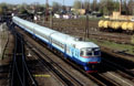 UZ DR1A-255 arrives at Poltava Pivdenna (UA) as a passenger train from Charkiv (UA) on 27 April 2005.