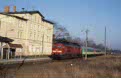 DB 234 468 + 3 PKP coaches as international passenger train RB 5927 (Szczecin Glowny, PL - Angermnde, BRD) at Casekow (BRD) on 12 December 2002