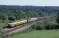 NMBS 5513 + 5537 + freight train 41436 (Kln Gremberg, BRD - London Wembley, GB) at Gemmenich (B) on 25 June 2002