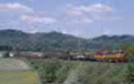 CD 751 064 + 751 021 + freight train from Liberec (CZ) to Praha (CZ) at Hodkovice nad Mohelk (CZ) on 9 May 2002