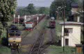 CD 751 010 + 751 235 + freight train from Zawidow (PL) to Liberec (CZ) meet 2 x empty CD 753 at Zawidow (PL) on 10 May 2002