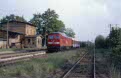 DB Cargo 232 425 + empty militairy train from Horka Gbf (BRD) to Cottbus (BRD) at Bagenz (BRD) on 11 May 2002
