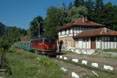 BDZ 77.005 + 5 BDZ coaches as train Ord 16102 (Dobrinishte, BG - Septemvri, BG) at Velingrad Jug (BG), 26 June 2005.