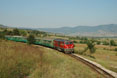 BDZ 77.002 + 5 BDZ coaches as train Ord 16105 (Septemvri, BG - Dobrinishte, BG) at Kostandovo (BG), 26 June 2005.