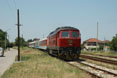 BDZ 07.111 + 1 BDZ + 1 HZ + 2 BDZ coaches + 6 car carriers as Optima train 13122 (Villach, A - Edirne, TK) at Sadovo (BG), 27 June 2005.