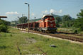 BDZ 55.209 + ballast train from Pavlikeni (BG) to Butovo (BG) at Butovo (BG), 1 July 2005.