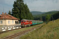 BDZ 75.006 + 5 BDZ coaches as train Ord 16102 (Dobrinishte, BG - Septemvri, BG) at Avramovo (BG), 1 July 2005.