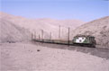 SQM 604 + empty salpeter train (Tocopilla - Barrilles) at Barrilles, 18 November 2005